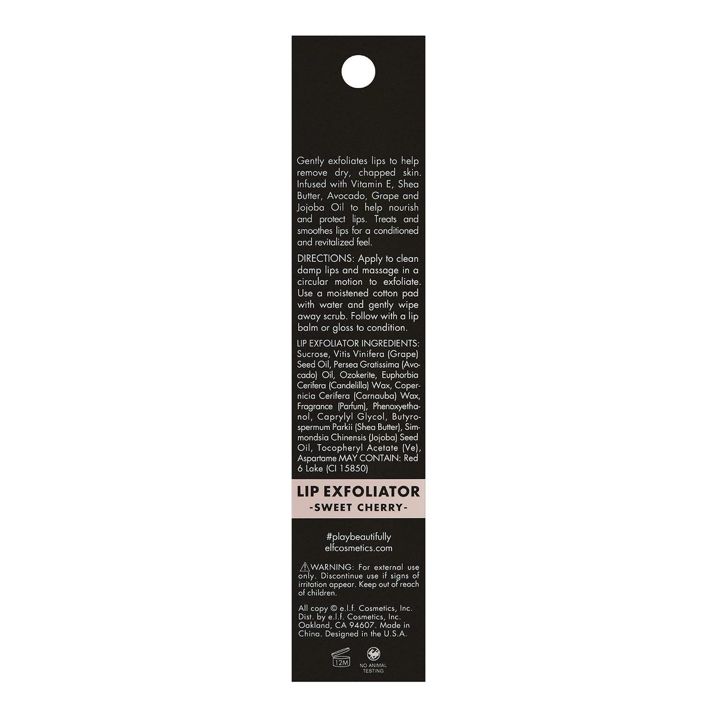 e.l.f. Lip Exfoliator, Smoothing, Conditioning Easy To Apply Sweet Cherry 0.1 Oz
