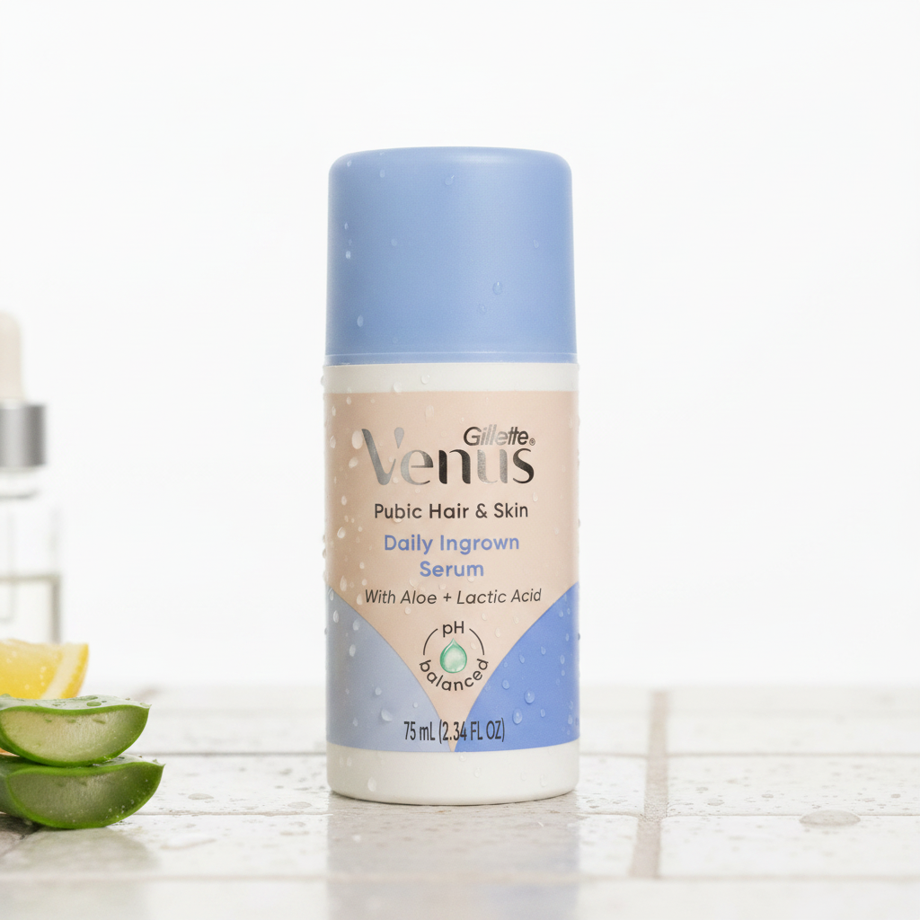 2 Pack Gillette Venus Daily Ingrown Hair Serum for Pubic Hair & Skin 2.34oz Each