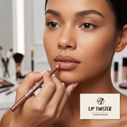 W7 Lip Twister Lip Liner Pencil - Nude Dude - Retractable & Long Lasting
