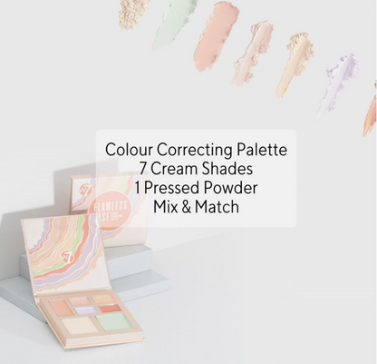 W7 Flawless Base Colour Corrector Palette 7 Shade Face Concealer Set Makeup