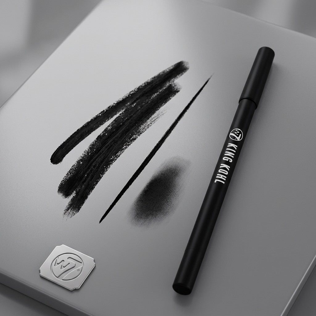 W7 King Kohl Eyeliner Pencil Black High Pigment Long Lasting Smoky Eye Makeup