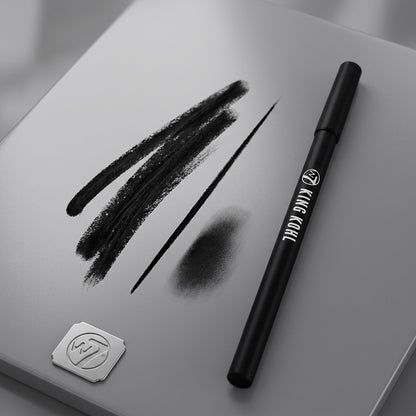 W7 King Kohl Eyeliner Pencil Black High Pigment Long Lasting Smoky Eye Makeup