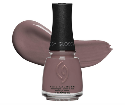 China Glaze CG Nail Lacquer Weathered Bark Deep Taupe Brown Nail Polish Quick Dry Chip Resistant Glossy Finish for Salon DIY Manicure 0 5 fl oz