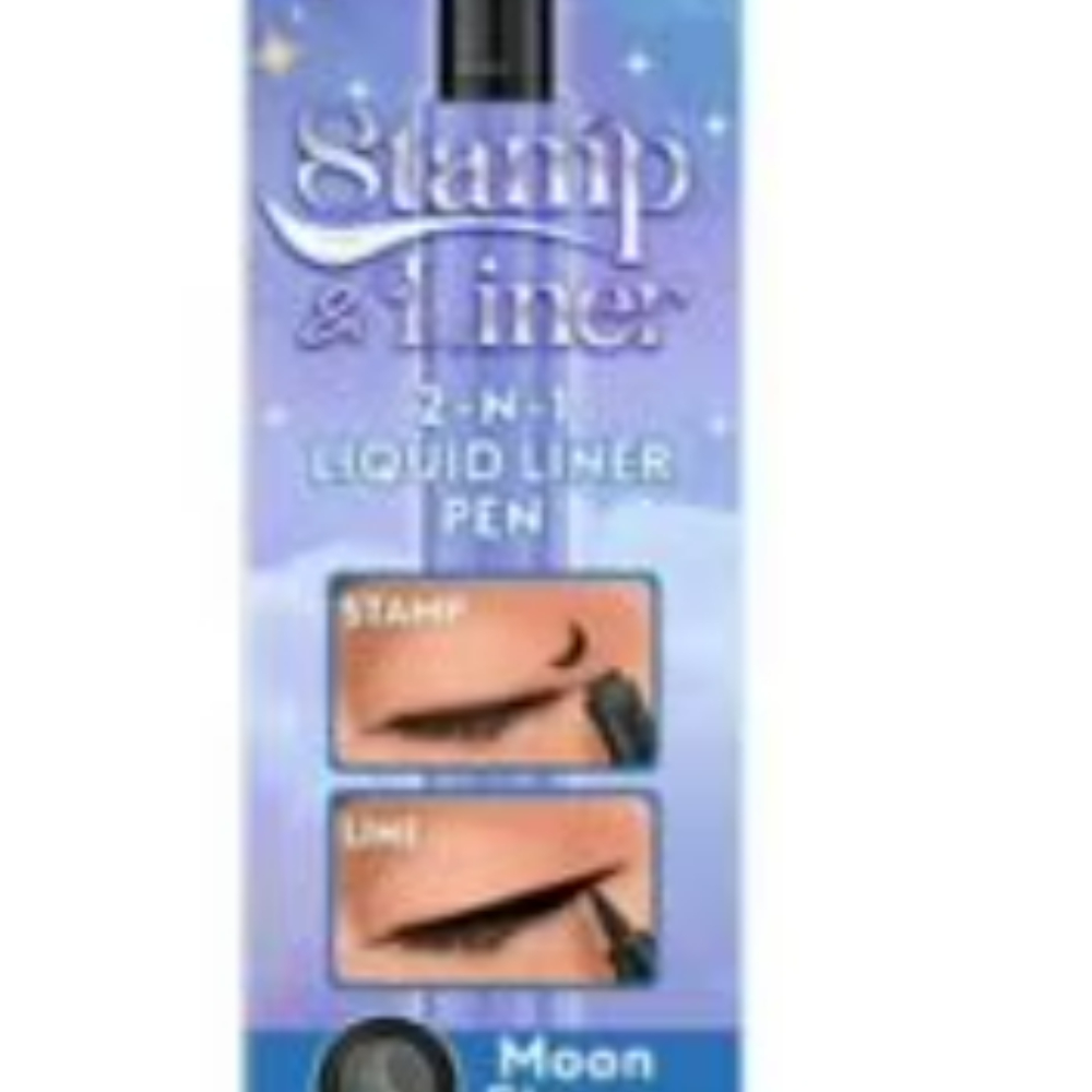 2 Pack L.A. Girl Double Ended Tattoo Pen Black Star & Moon Stamp Liner 0.05 Oz
