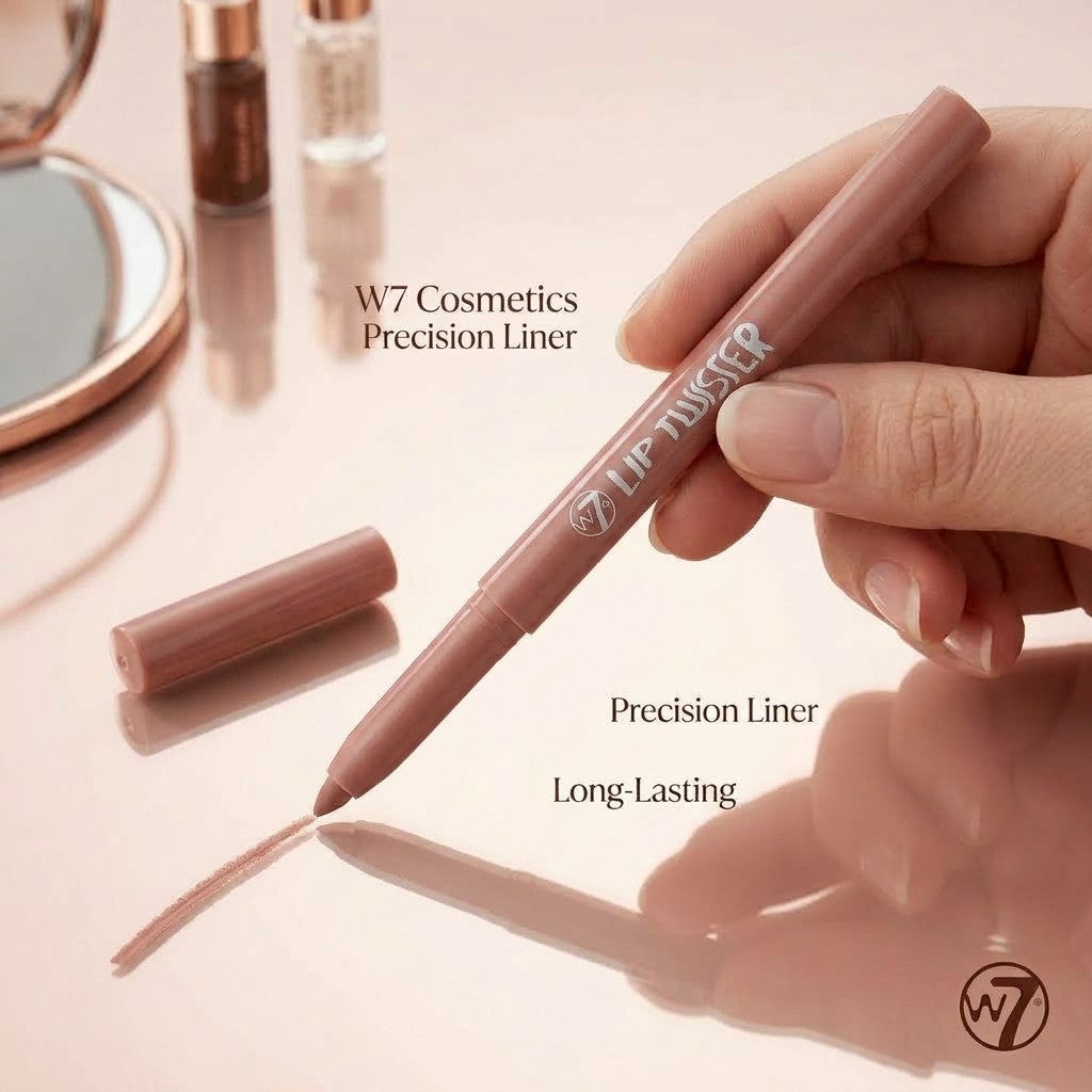 W7 Lip Twister Lip Liner Pencil - Nude Dude - Retractable & Long Lasting