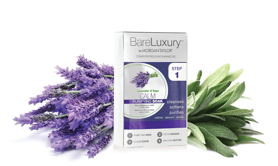 Morgan Taylor BareLuxury 3-Pack 4-Step Pedicure Manicure Kit Calm Detox Energy