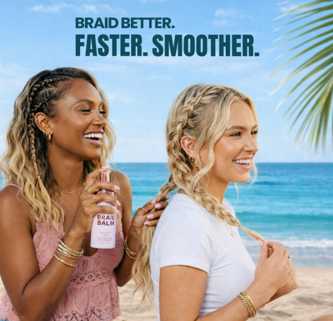 The Beachwaver Co. Braid Balm Pre-Braid Prep - Full Size (4 Fl Oz)  Frizz-Taming