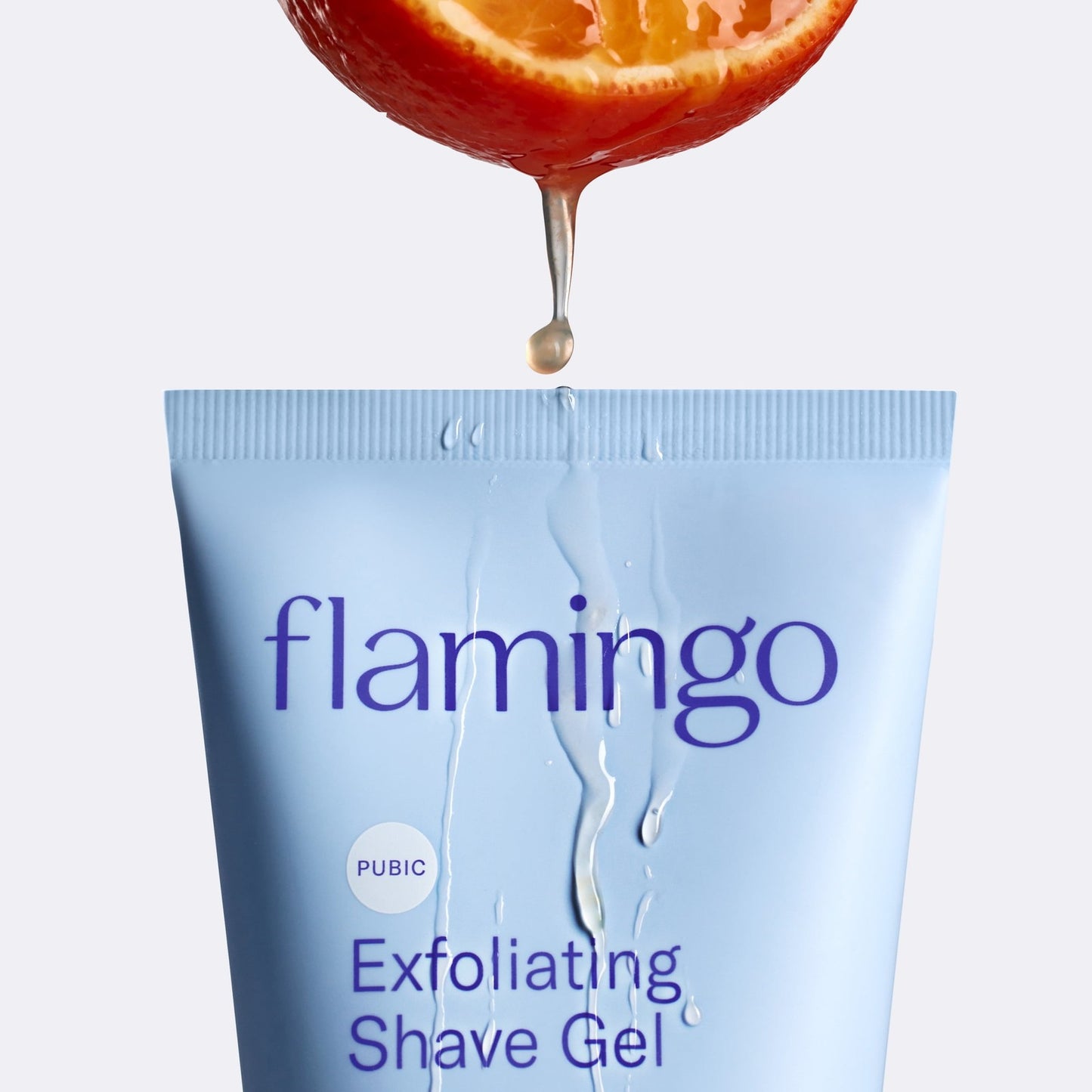 Flamingo Pubic Exfoliating Shave Gel for Women, 5 fl oz