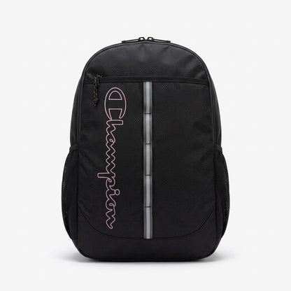 Champion Center Backpack Black Pink School Travel Bag Laptop Sleeve 18 Inch Padd