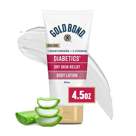 Gold Bond Diabetic Body Lotion, Dry Skin Relief with Vitamin E & Aloe, 4.5 oz