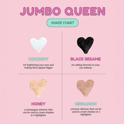 Kimchi Chic Beauty Jumbo Queen Eye Crayon, Multi-Use, 02 Black Sesame