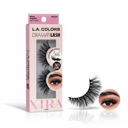 L.A. Colors Dramatilash Mega Volume False Eyelashes Black CBEL374 1 Pair