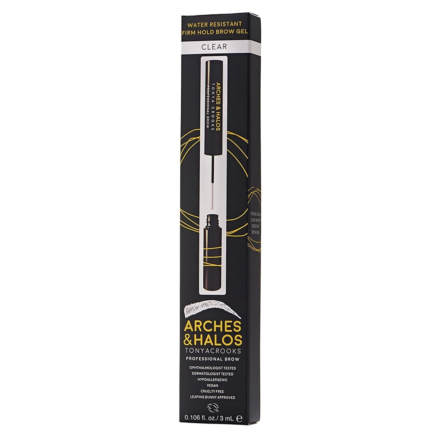 Arches Halos Natural Hold Brow Gel Coat Condition Brows Vegan Cruelty Free Makeup Clear 0 1 oz