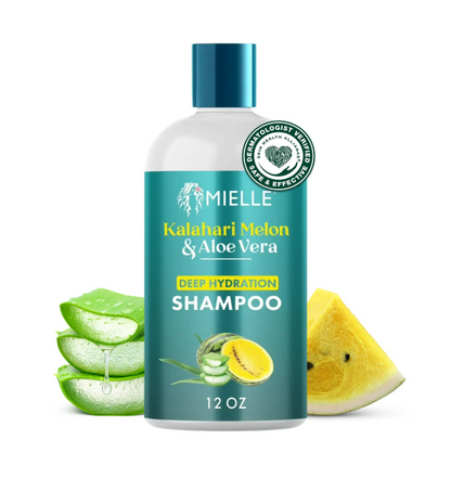 Mielle Kalahari Melon & Aloe Vera 4pc Set Shampoo Conditioner Oil Curl Glaze