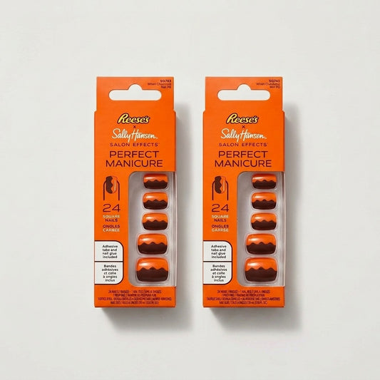 Sally Hansen x Reese's Salon Effects Perfect Manicure Nails Chocolate Met PB 2pk
