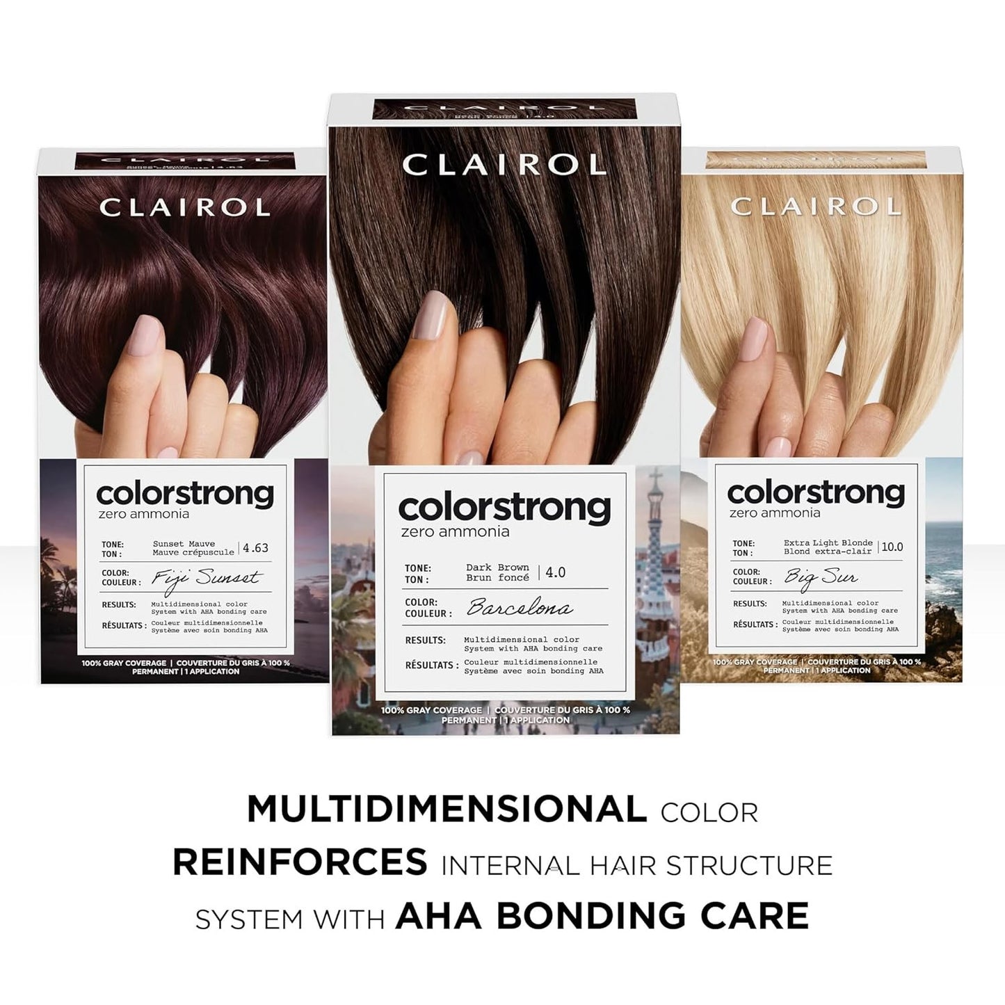 Clairol ColorStrong Permanent Hair Dye Ammonia-Free, 8.63 Sunset Rose, 1 Pk