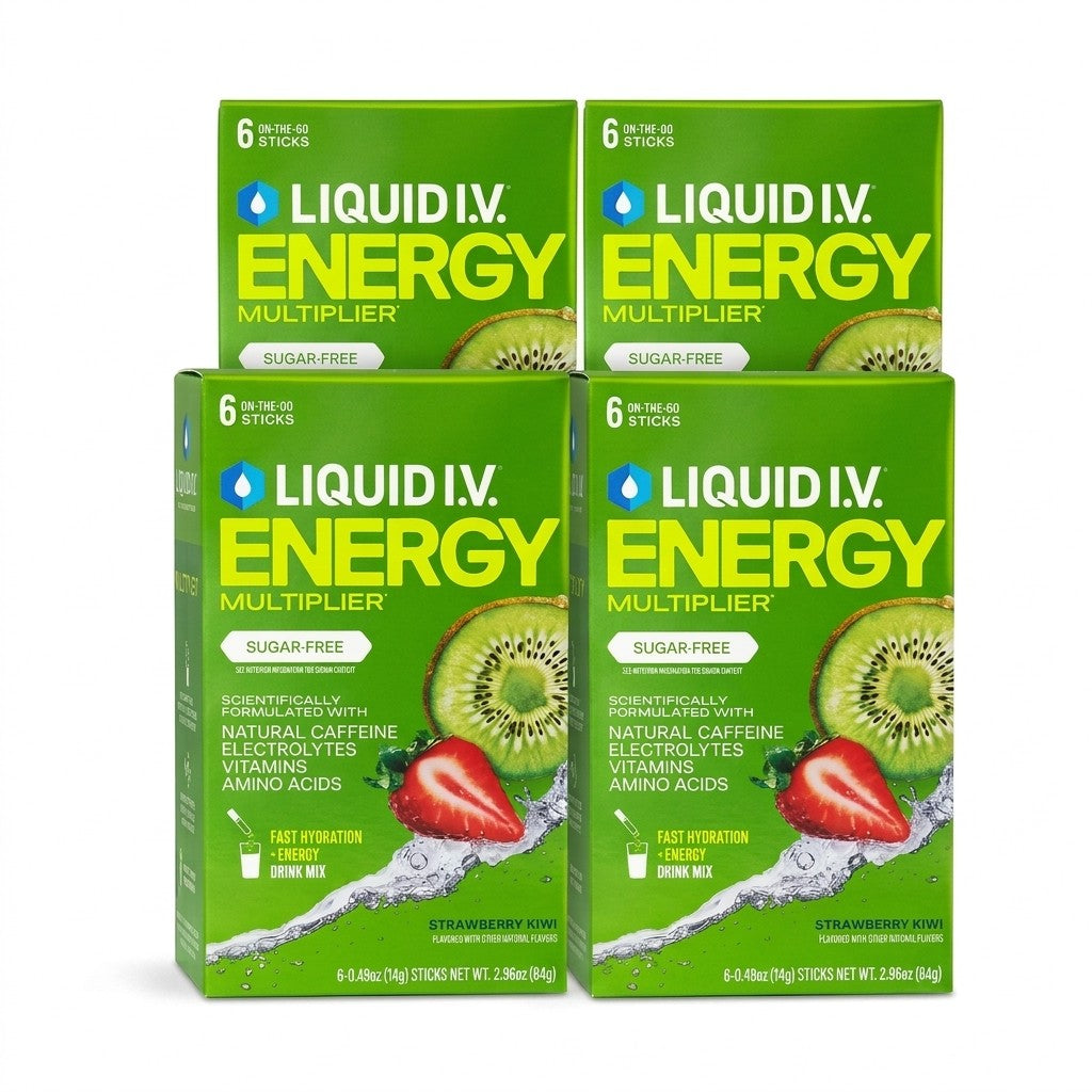 Liquid I.V.® Strawberry Kiwi Sugar-Free Hydration Multiplier® 4 Pack 24 Sticks