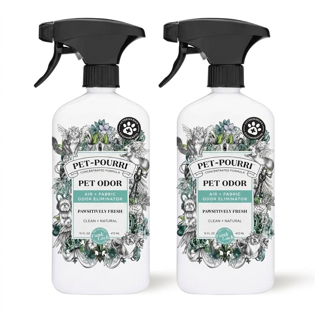 Pet-Pourri Air & Fabric Pet Odor Eliminator Spray Pawsitively Fresh 16oz 2 Pack