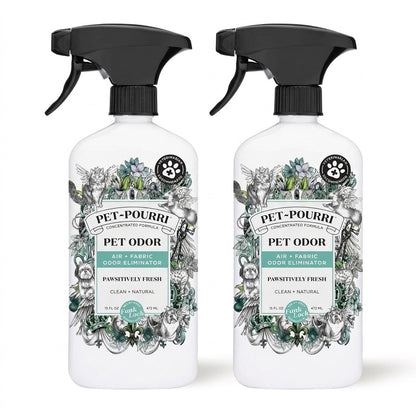 Pet-Pourri Air & Fabric Pet Odor Eliminator Spray Pawsitively Fresh 16oz 2 Pack