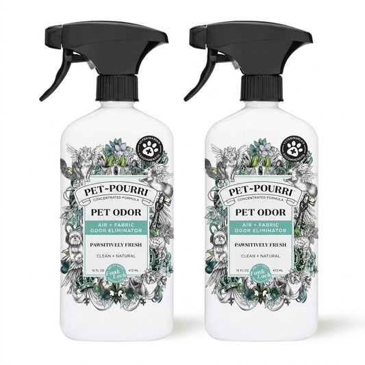 Pet-Pourri Air & Fabric Pet Odor Eliminator Spray Pawsitively Fresh 16oz 2 Pack