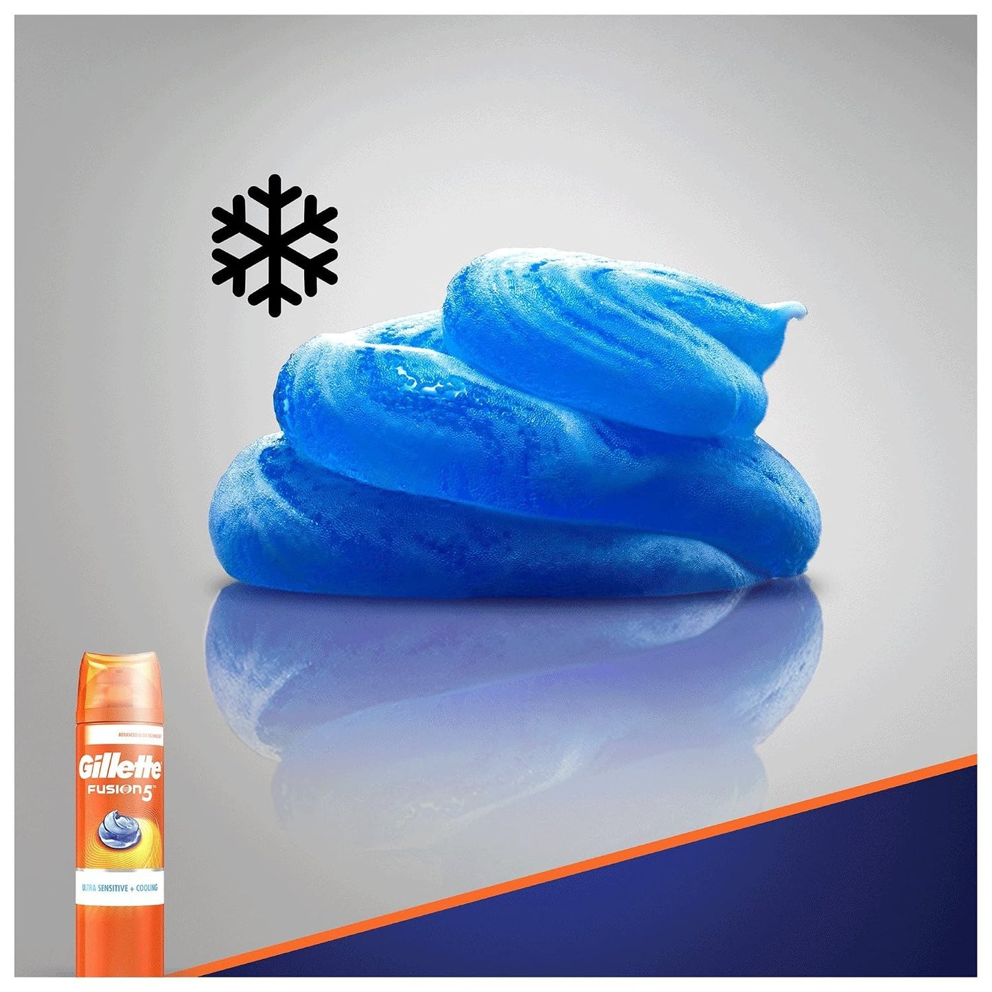 2 Pack Gillette Fusion5 Ultra Sensitive Cooling Shave Gel 7oz Men's Shaving Crea
