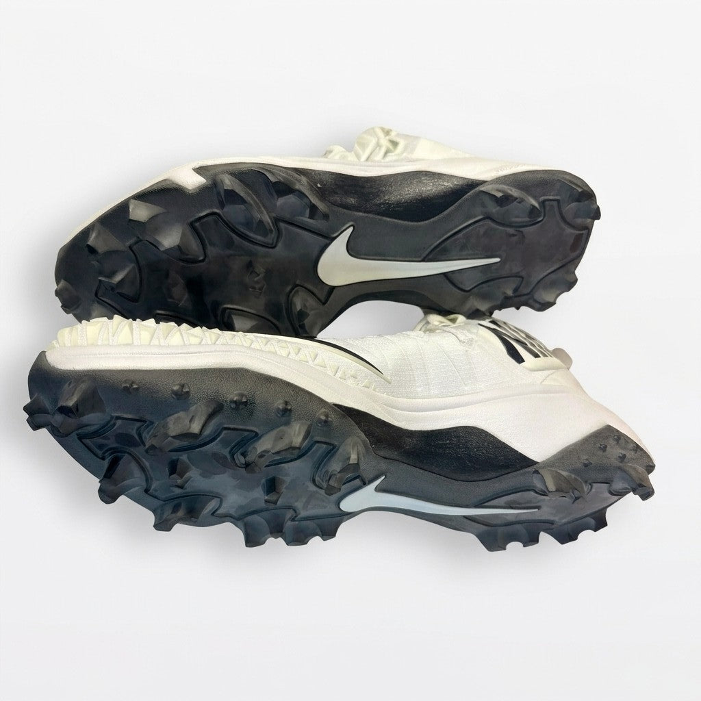 Nike Force Savage Pro Mid White Black Men's Football Cleats Size 16 923306-101