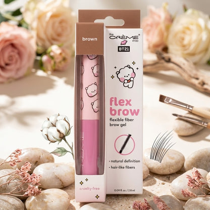 The Creme Shop x BT21 RJ Flex Brow Flexible Fiber Brow Gel Brown 0.09oz New