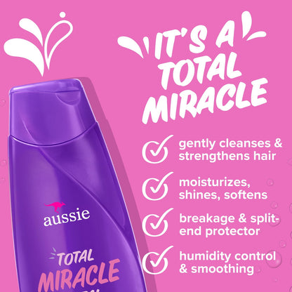 Aussie Total Miracle Shampoo for All Hair Types 12.1 fl oz