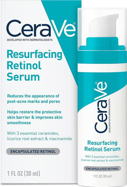 CeraVe Resurfacing Retinol Face Serum with Niacinamide, Pore Minimizer, 1oz