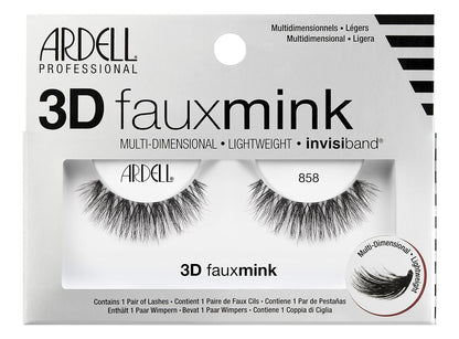 Ardell 3D Faux Mink False Eyelashes 858 Dramatic Volume Multipack 3 Pairs