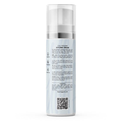 PETER COPPOLA Full Volume Styling Cream Volumizing Lightweight Blow 4.4 Fl Oz
