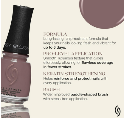 China Glaze CG Nail Lacquer Weathered Bark Deep Taupe Brown Nail Polish Quick Dry Chip Resistant Glossy Finish for Salon DIY Manicure 0 5 fl oz
