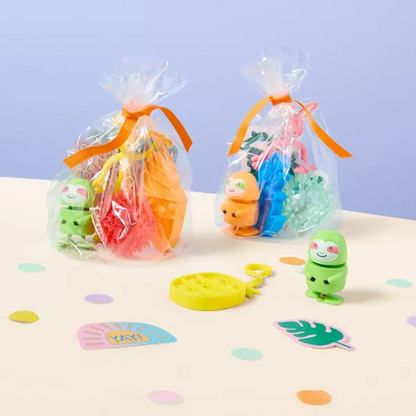 6ct Sloth Wind Up Multicolor Party Favor Toys for Kids, Birthday Good Bag Favors