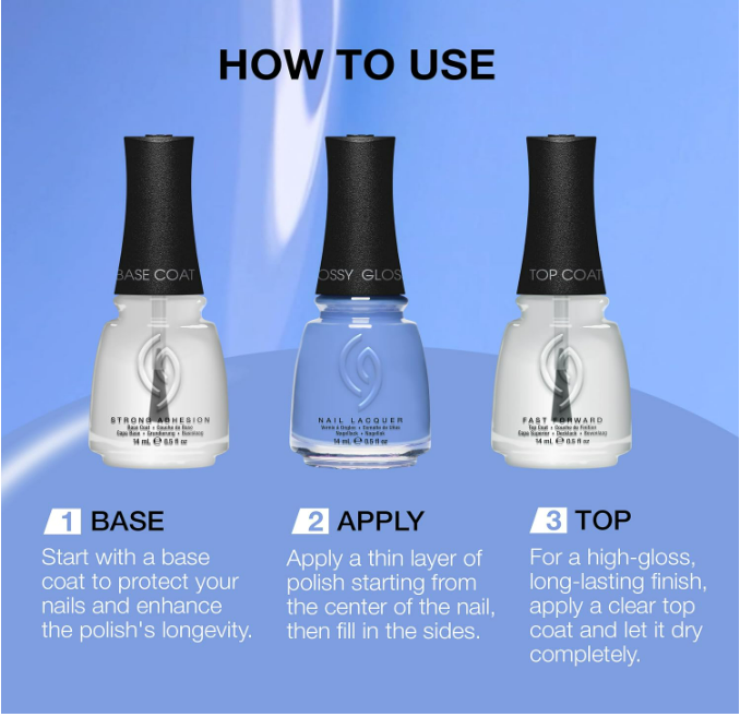 China Glaze CG Nail Lacquer Boho Blues Periwinkle Blue Nail Polish Quick Dry Chip Resistant Glossy Finish for DIY Manicure 0 5 fl oz