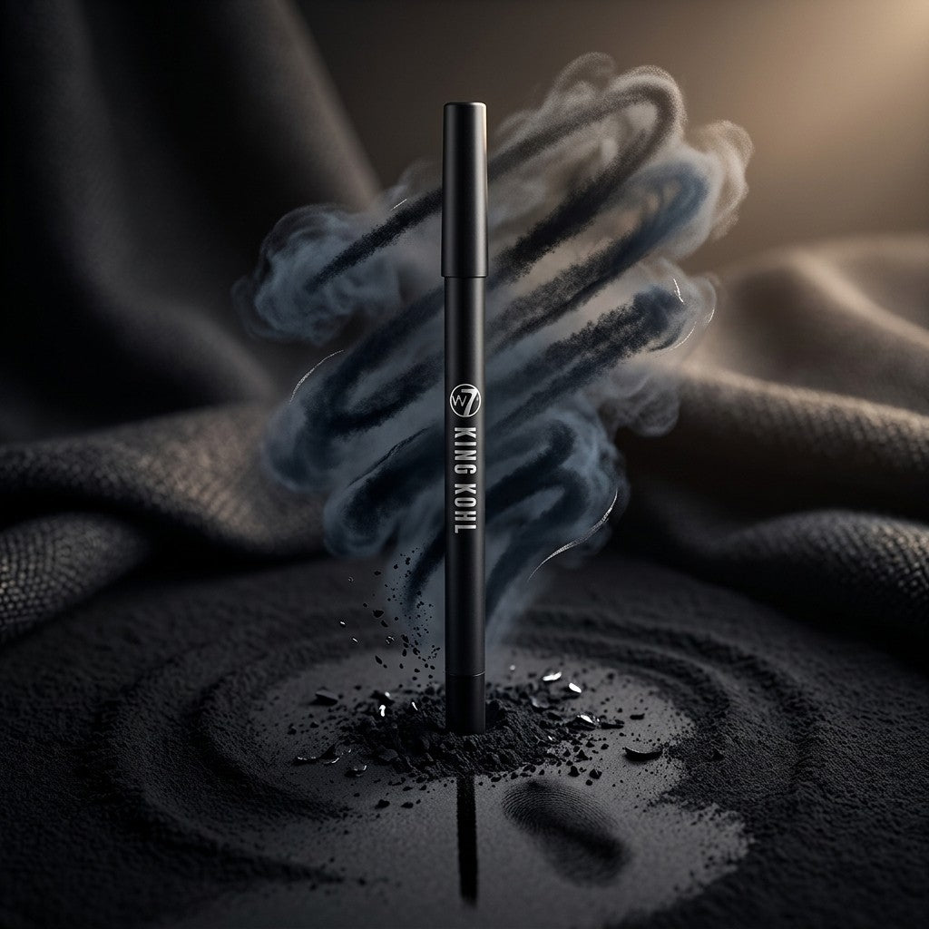 W7 King Kohl Eyeliner Pencil Black High Pigment Long Lasting Smoky Eye Makeup