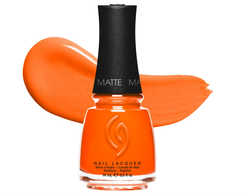 China Glaze CG Nail Lacquer Orange Knockout – Vibrant Neon Orange, 0.5 fl oz