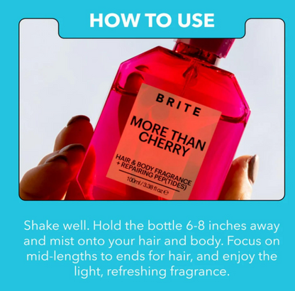Brite Hair & Body Fragrance with Repairing Anti-Aging Peptides, More Than Cherry, 3.38 FL OZ
