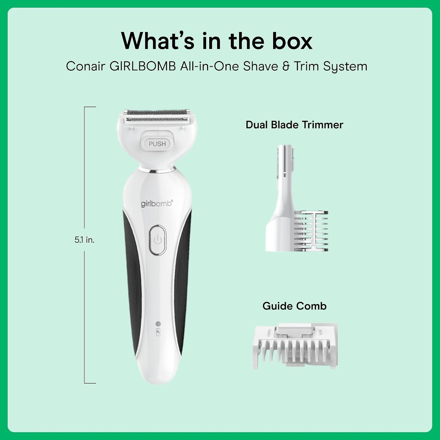 Conair Girlbomb All-in-One Shave & Trim System Foil Shaver