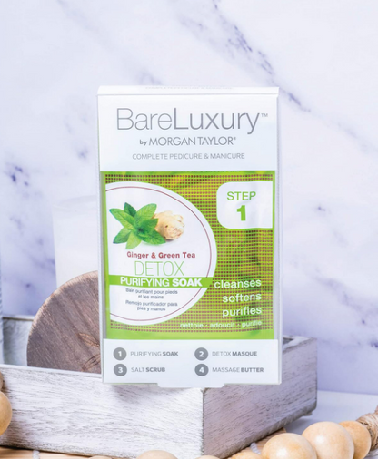 Morgan Taylor BareLuxury 3-Pack 4-Step Pedicure Manicure Kit Calm Detox Energy