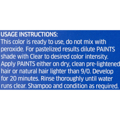 2 Pack Wella Color Charm Paints Semi-Permanent Hair Color - Blue 2 oz Tubes