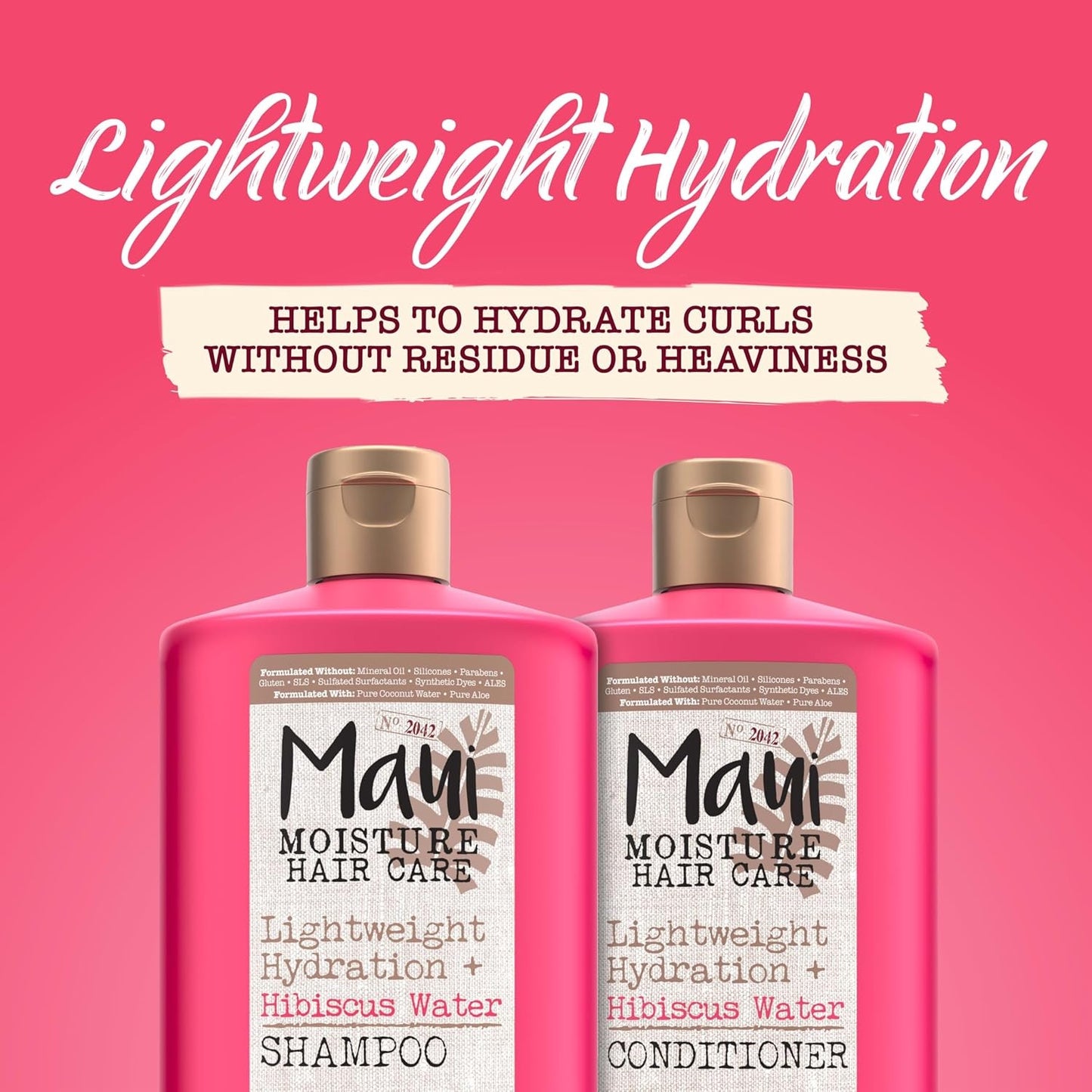 Maui Moisture Hibiscus Water Shampoo Travel Size 3.3oz Pack of 3 Lightweight