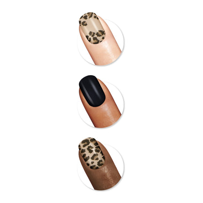 Sally Hansen Salon Effects Nail Strips | No UV Light Needed, No Dry Time, Long-Lasting, Non-Damaging | 32 Nail Strips, 1 Cuticle Stick, Nail File, Prep Pad | Phen-Animal