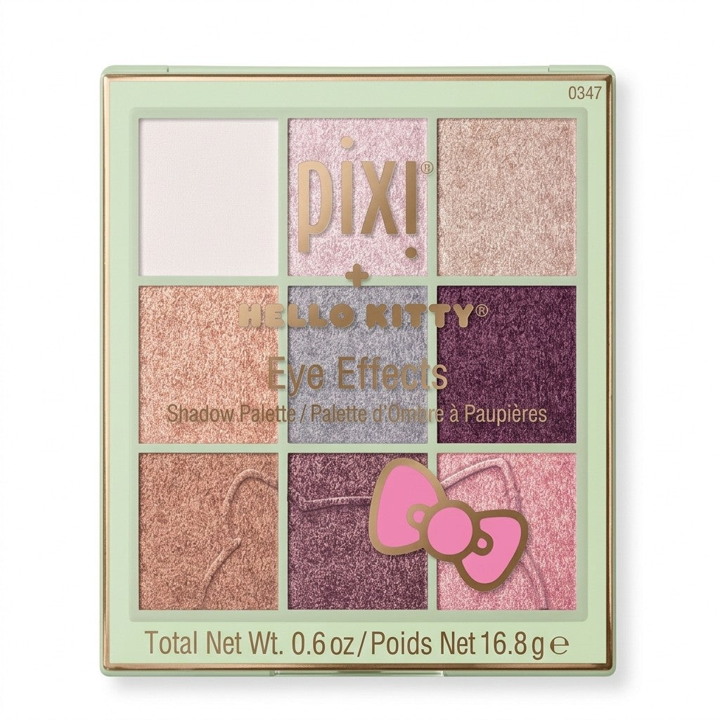 Pixi Hello Kitty Harmony Hues Eye Effects Eyeshadow Palette 9 Shades 0.6oz