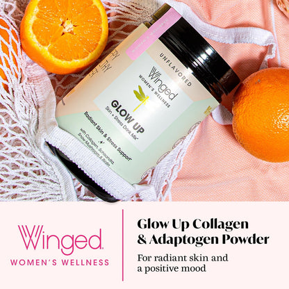 Winged Wellness Glow Up Collagen Powder for Women 25 Servings