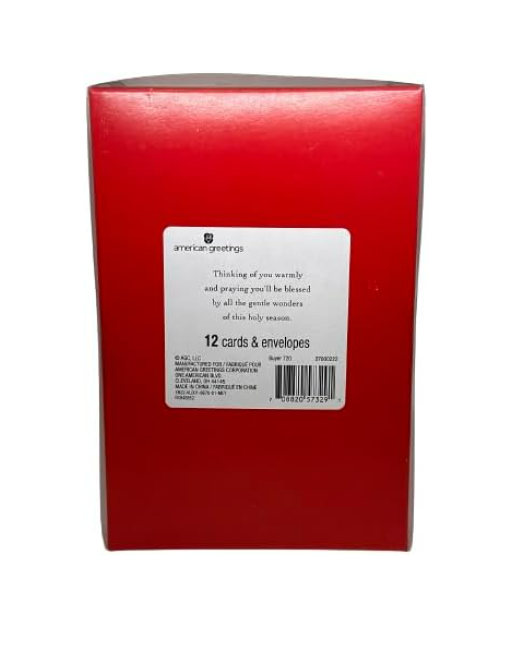 American Greetings Christmas Holiday Cards with Envelopes - 4 3/4" x 7 1/4" (Hope - 12 Ct)