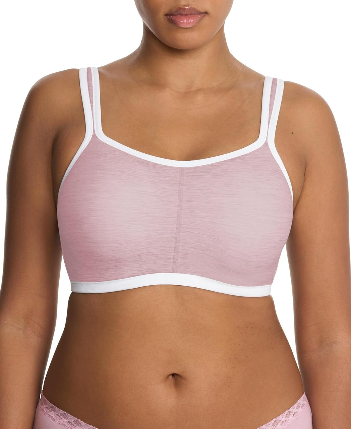 Natori Women's Natori Yogi Contour Convertible Sports Bra Pink/Light Ivory 32DDD