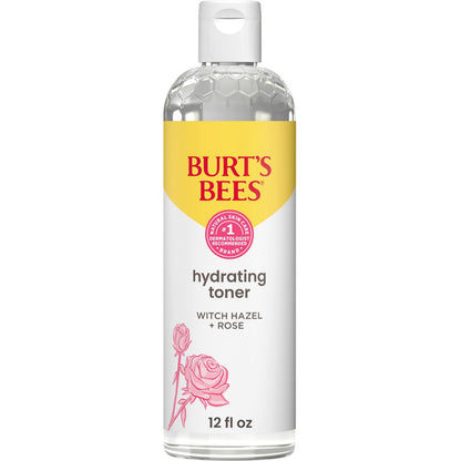 Burt's Bees Calming Toner with Witch Hazel and Rose, Fresh Floral Scent, 12 Oz