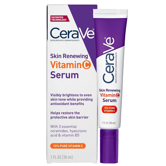 CeraVe Vitamin C Serum for Face with 10% Pure Vitamin C, Hyaluronic Acid 1oz