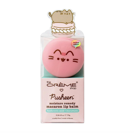 THE CRÈME SHOP X PUSHEEN Strawberry Dream Cute Macaron Lip Balm with Murumuru