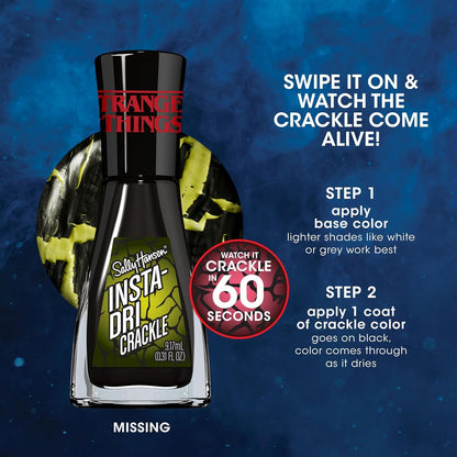 Sally Hansen Insta-Dri x Stranger Things Nail Polish, 745 Missing, 0.31oz